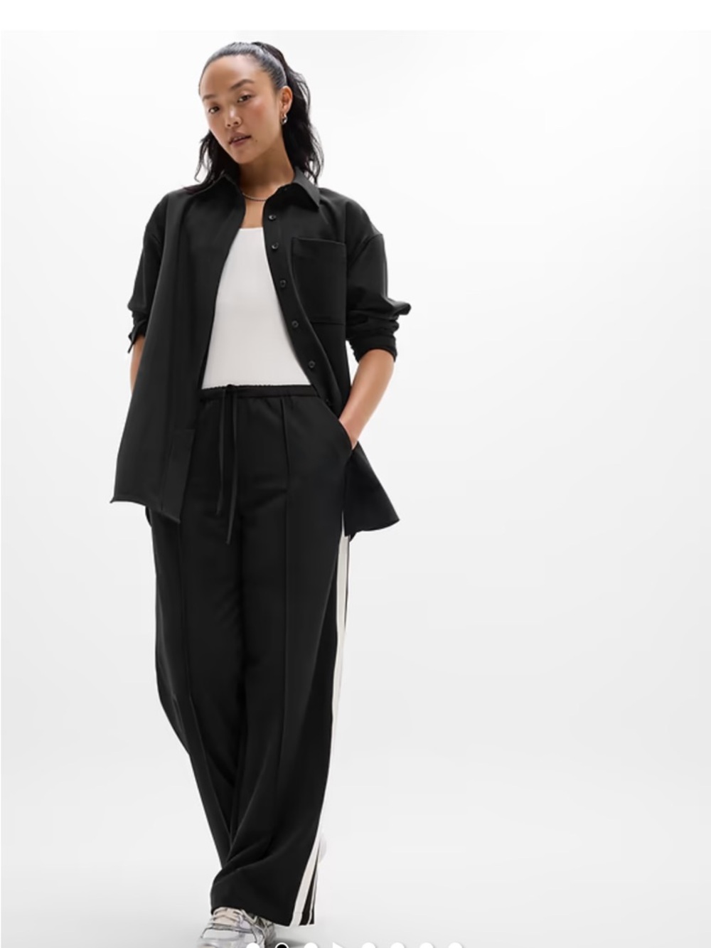 Athleta Black MVP Button Down Shirt, M